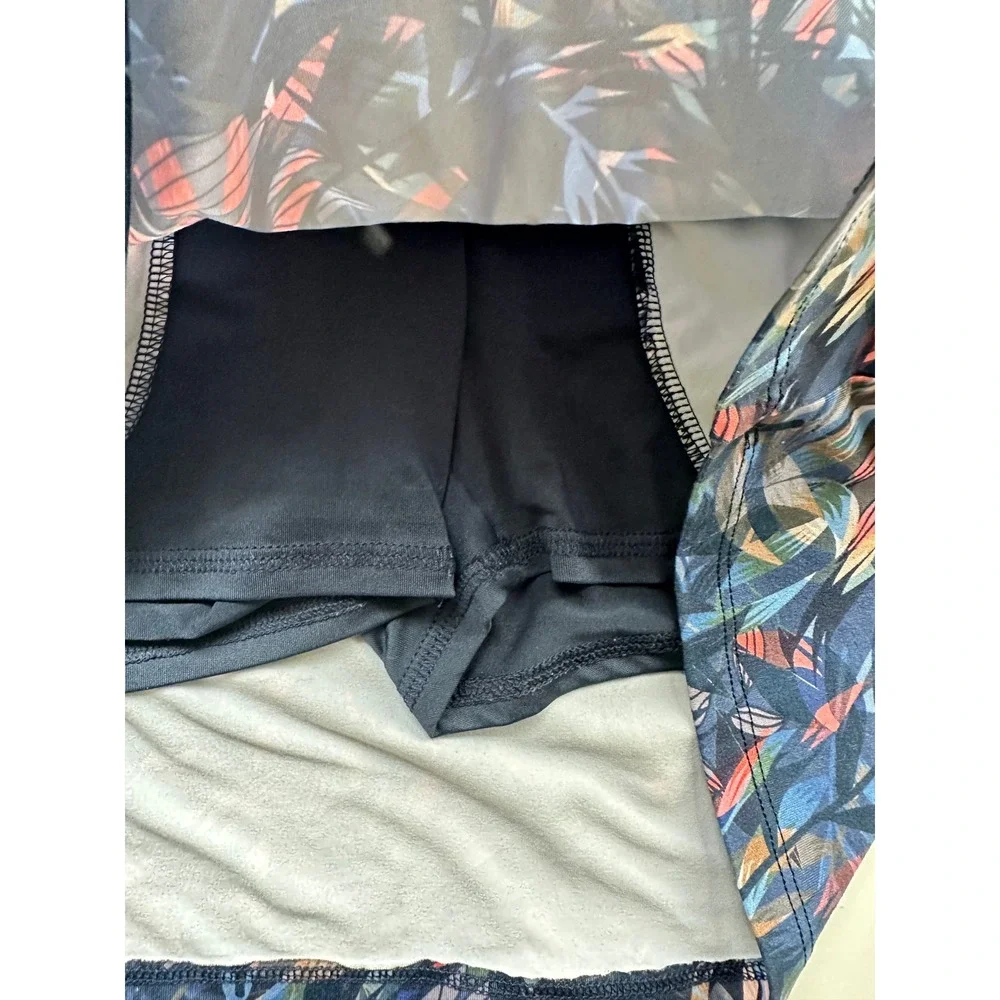 Freedom Trail by Kyodan‎ Skort Blue Tropical Print Activewear XS Workout